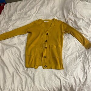 Yellow cardigan